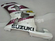 Cargar imagen en el visor de la galería, White and Purple Red Factory Style - GSX-R600 01-03 Fairing Kit