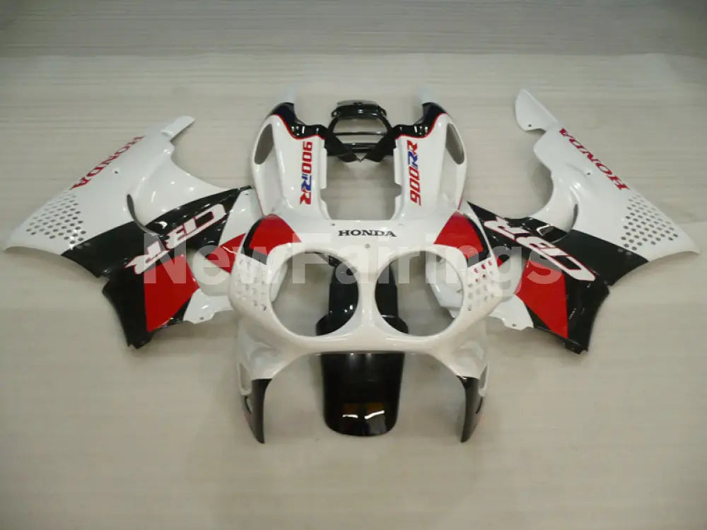 White and Red Black Factory Style - CBR 900 RR 92-93 Fairing Kit