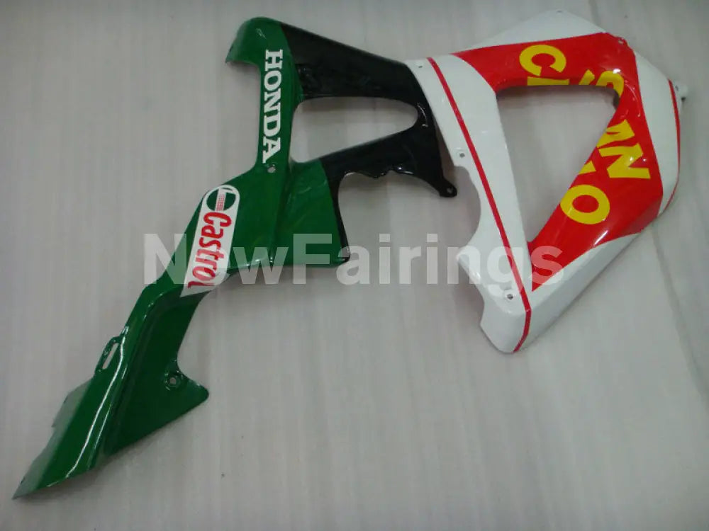 White and Red Green Castrol - CBR 929 RR 00-01 Fairing Kit