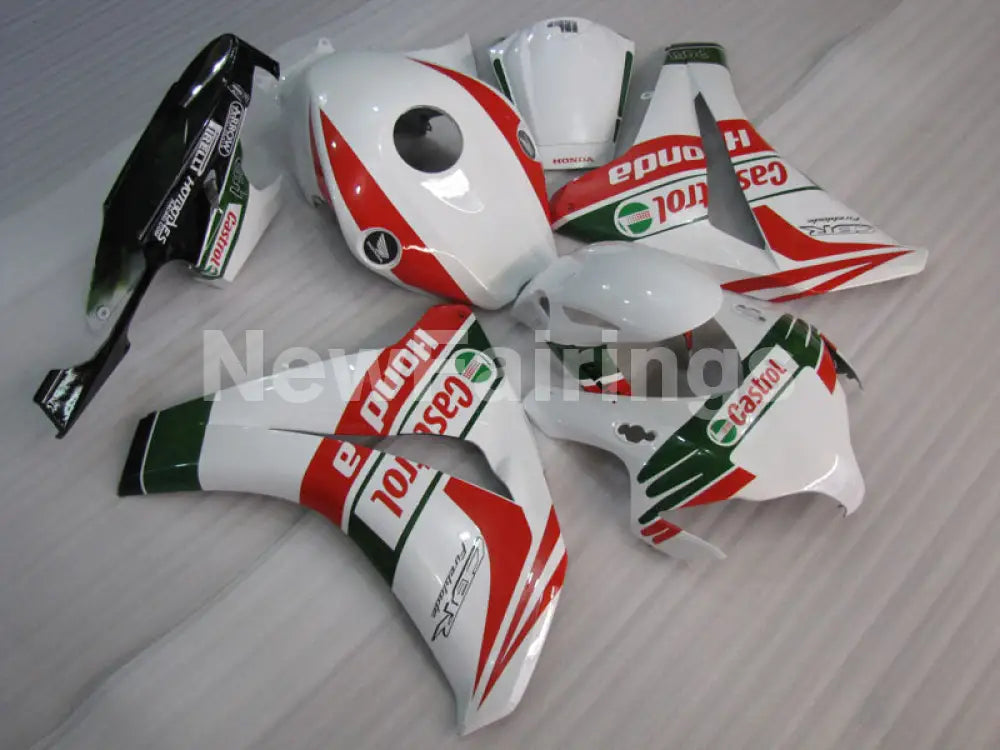 White and Red Green Castrol - CBR1000RR 08-11 Fairing Kit