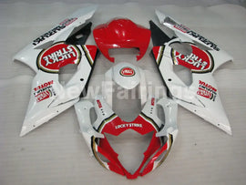 White and Red Lucky Strike - GSX-R1000 05-06 Fairing Kit