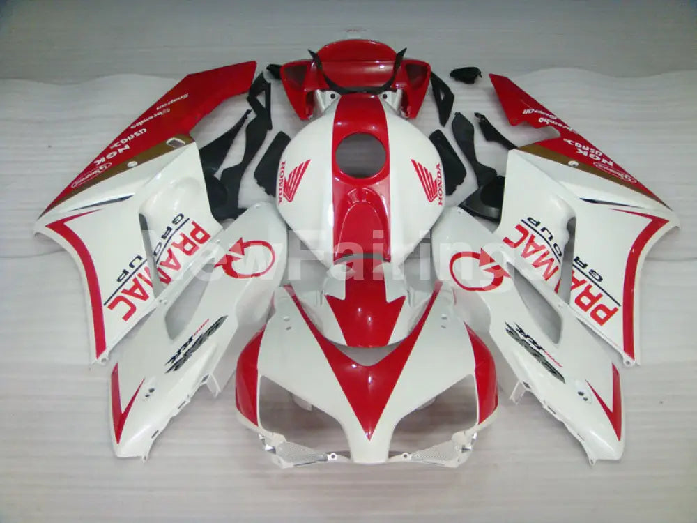 White and Red PRAMAC - CBR1000RR 04-05 Fairing Kit
