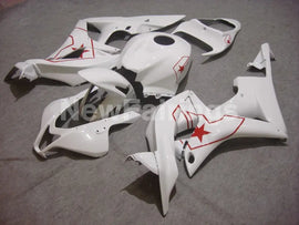 White and Red Star - CBR600RR 07-08 Fairing Kit