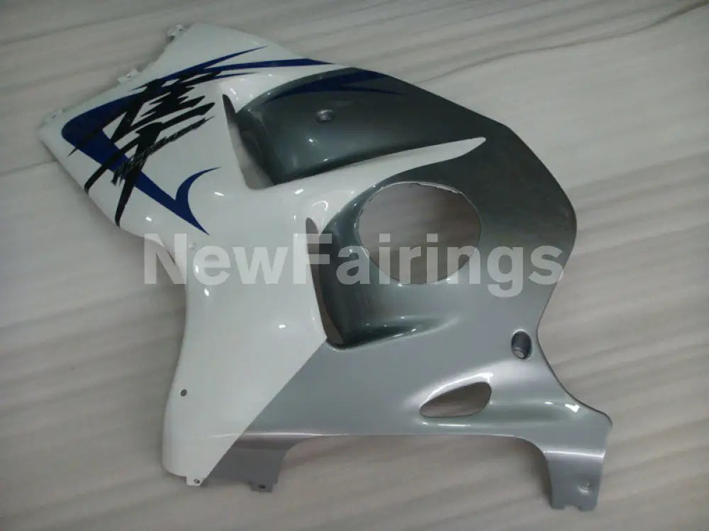 White Silver and Blue Factory Style - GSX1300R Hayabusa 99-07 Fairing Kit