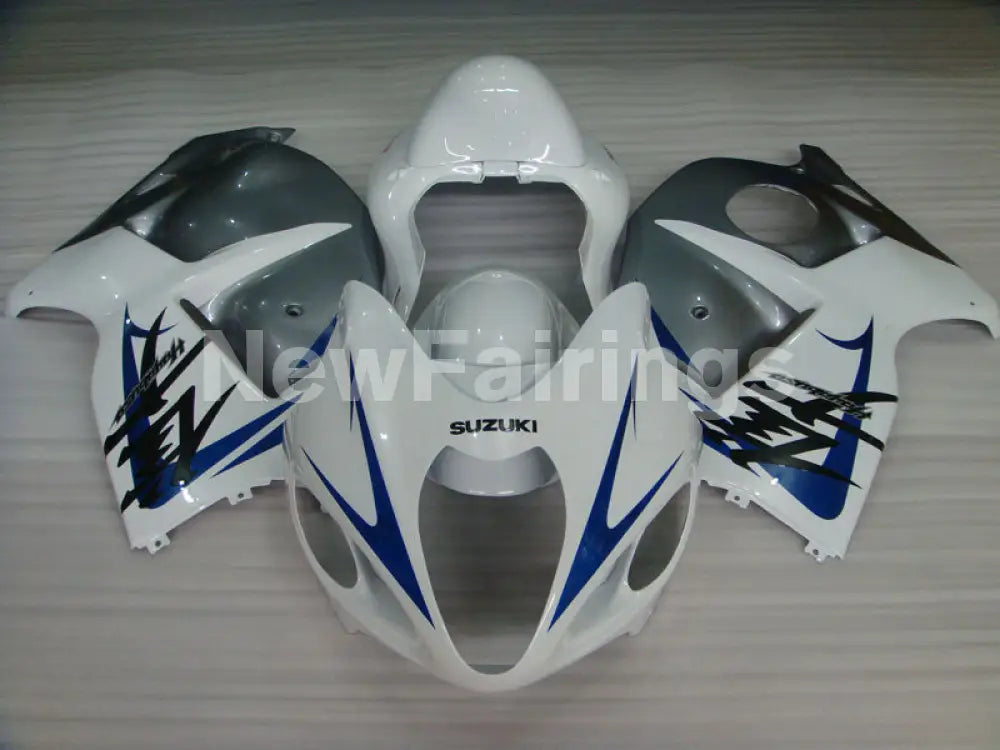 White Silver and Blue Factory Style - GSX1300R Hayabusa 99-07 Fairing Kit