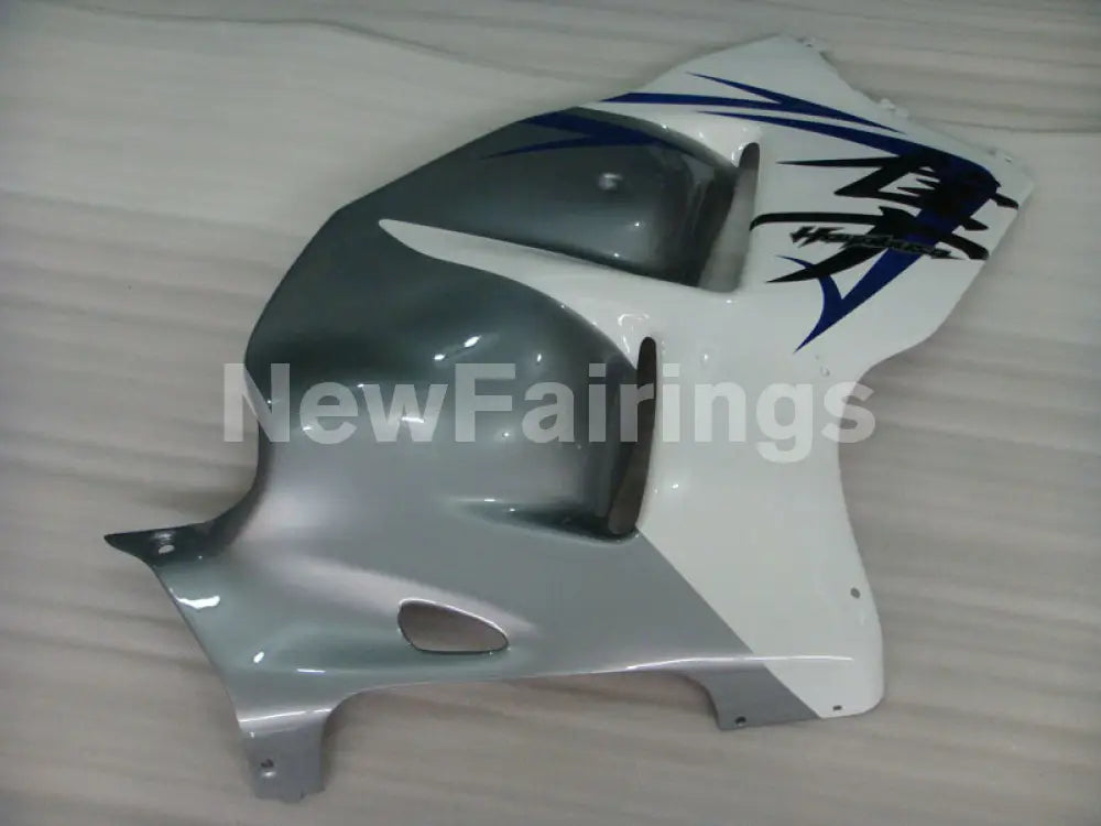 White Silver and Blue Factory Style - GSX1300R Hayabusa 99-07 Fairing Kit
