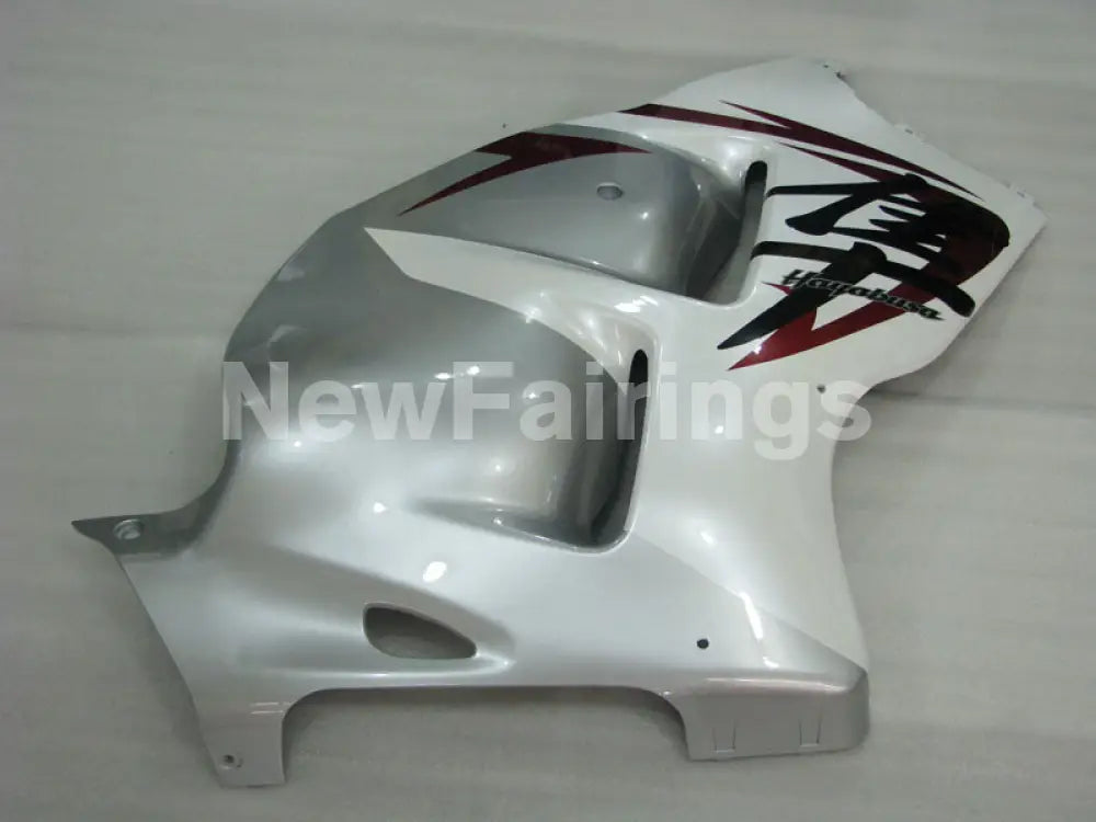 White Silver and Wine red Factory Style - GSX1300R Hayabusa 99-07 Fairing Kit