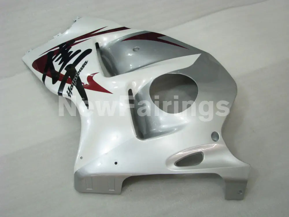 White Silver and Wine red Factory Style - GSX1300R Hayabusa 99-07 Fairing Kit