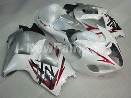 White Silver and Wine red Factory Style - GSX1300R Hayabusa 99-07 Fairing Kit