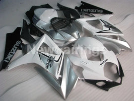 White and Silver Black Factory Style - GSX-R1000 07-08 Fairing Kit