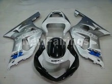 Cargar imagen en el visor de la galería, White and Silver Black Factory Style - GSX-R600 01-03 Fairing Kit