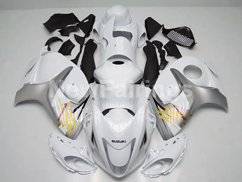 White and Silver Factory Style - GSX1300R Hayabusa 08-20 Fairing Kit