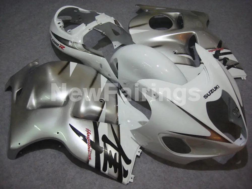 White Silver Factory Style - GSX1300R Hayabusa 99-07 Fairing Kit