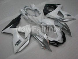 White and Silver Matte Black Factory Style - GSX-R1000 09-16 Fairing Kit