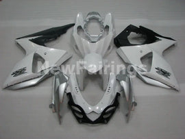 White and Silver Matte Black Factory Style - GSX-R1000 09-16 Fairing Kit