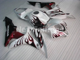 White and Wine Red Flame - CBR600RR 07-08 Fairing Kit