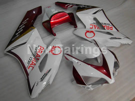 White and Wine Red PRAMAC - CBR1000RR 04-05 Fairing Kit