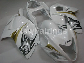 White with Black decals Factory Style - GSX1300R Hayabusa 08-20 Fairing Kit