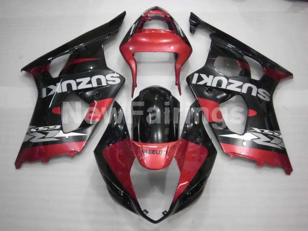 Wine Red and Black Factory Style - GSX-R1000 03-04 Fairing Kit