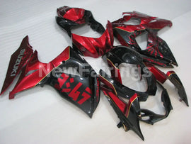 Wine Red and Black Factory Style - GSX-R1000 09-16 Fairing Kit