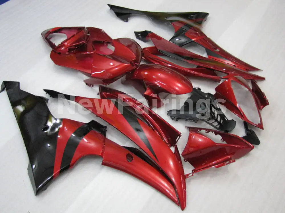 Wine Red and Black Factory Style - YZF-R6 08-16 Fairing Kit