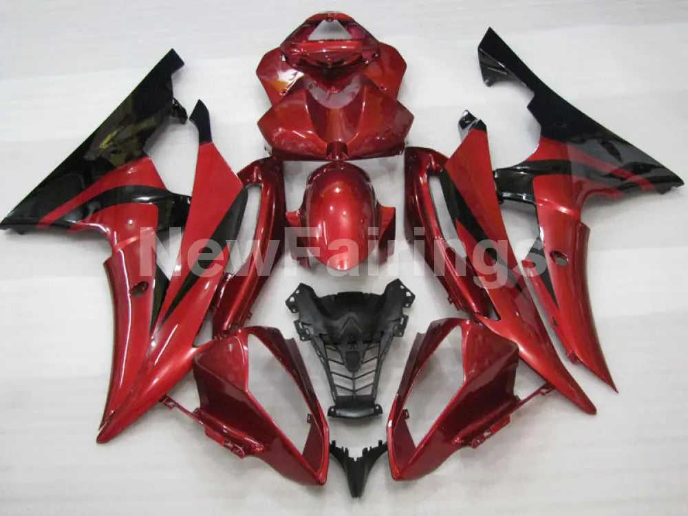 Wine Red and Black Factory Style - YZF-R6 08-16 Fairing Kit