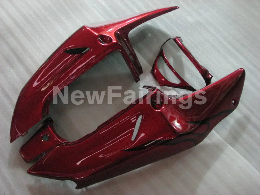 Wine Red and Black Flame - CBR 919 RR 98-99 Fairing Kit
