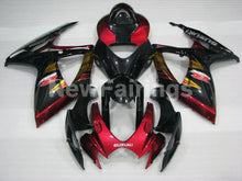Cargar imagen en el visor de la galería, Wine Red and Black Golden Factory Style - GSX-R750 06-07 Fairing Kit