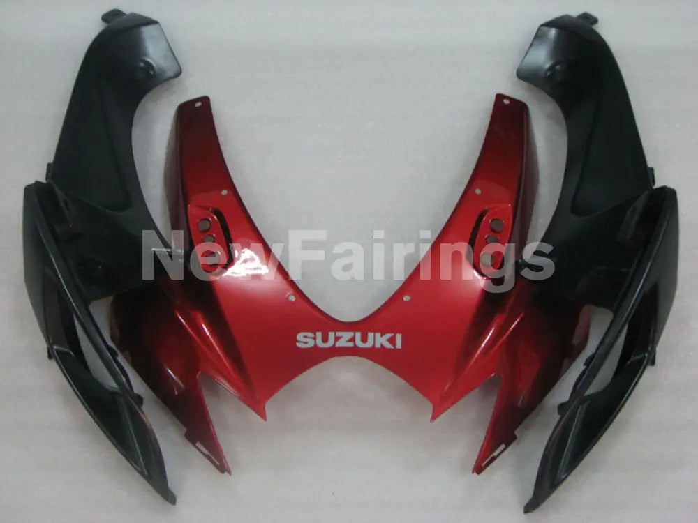 Wine Red and Black Silver Factory Style - GSX-R600 06-07 Fairing Kit