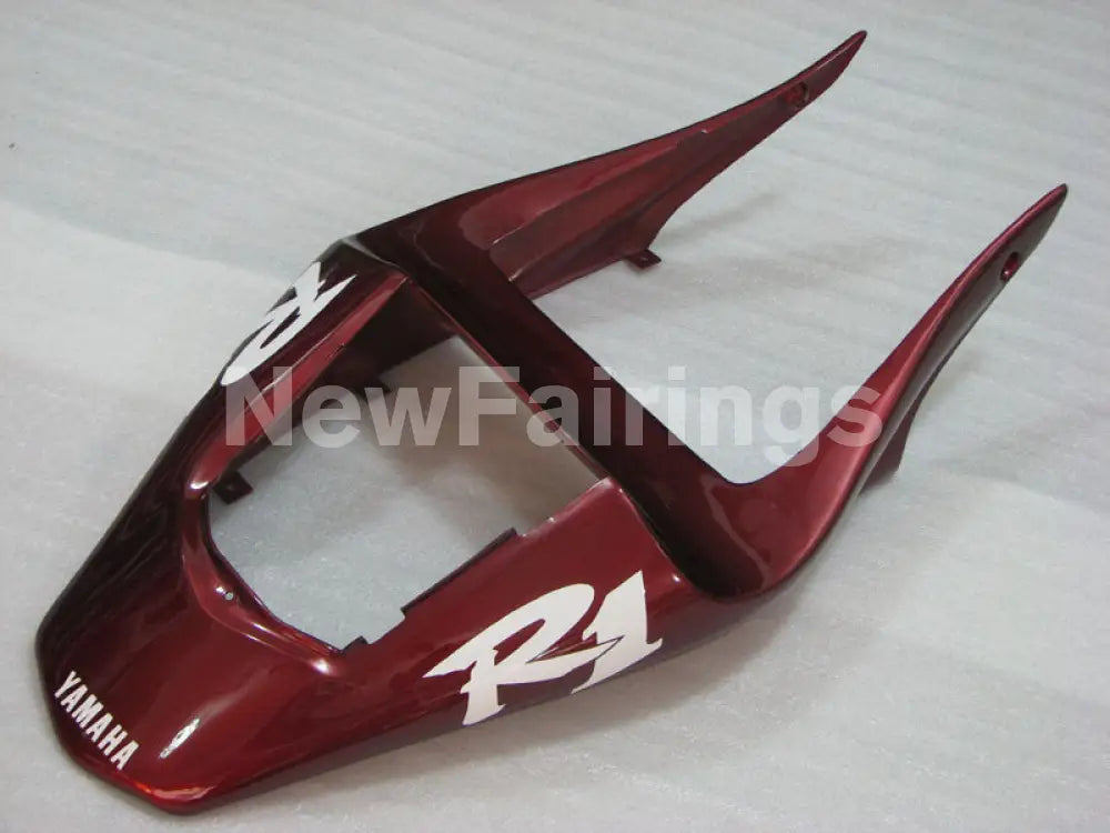 Wine Red and Black White Factory Style - YZF-R1 00-01 Fairing Kit
