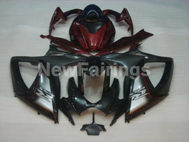 Wine Red and Grey Black Factory Style - GSX-R600 06-07 Fairing Kit