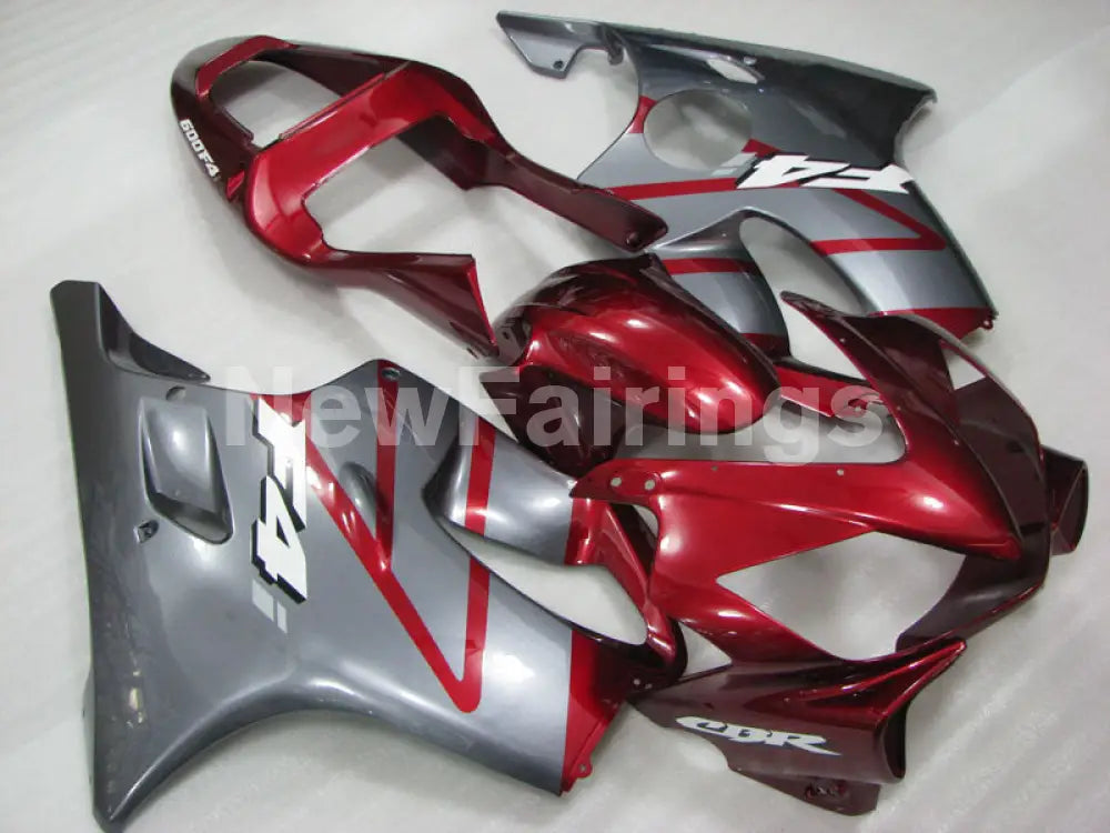 Wine Red and Grey Factory Style - CBR600 F4i 01-03 Fairing Kit
