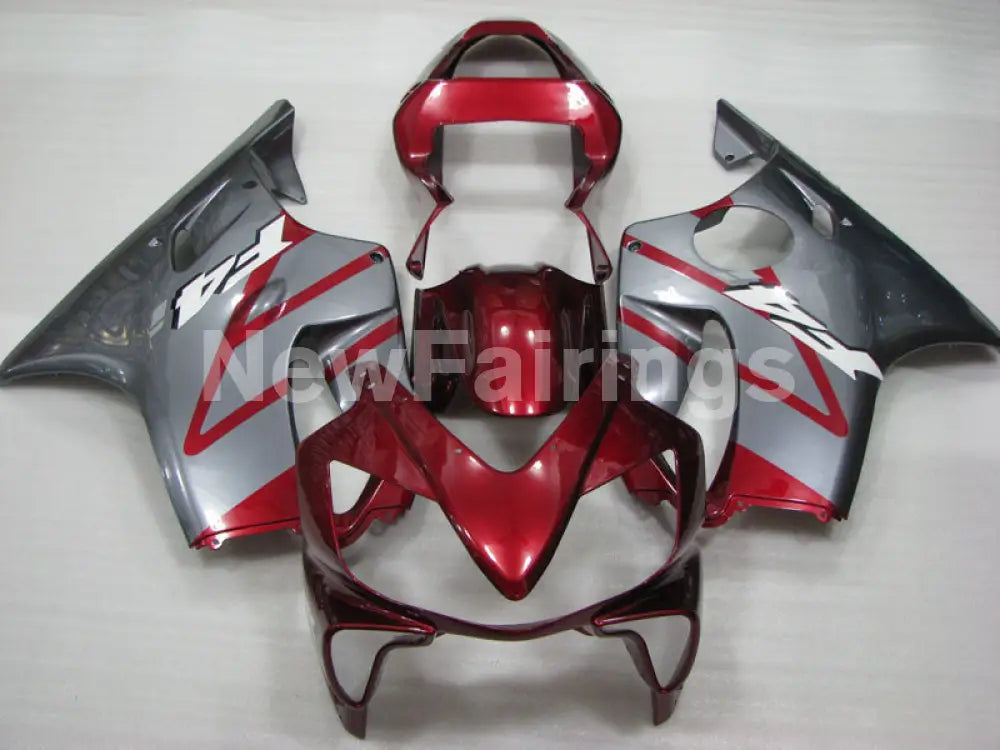 Wine Red and Grey Factory Style - CBR600 F4i 01-03 Fairing Kit