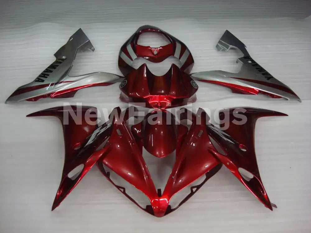 Wine Red and Silver Factory Style - YZF-R1 04-06 Fairing Kit
