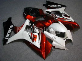 Wine Red and White Black Factory Style - GSX-R1000 07-08 Fairing Kit