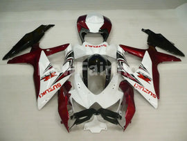 Wine Red and White Black Factory Style - GSX-R750 08-10 Fairing Kit