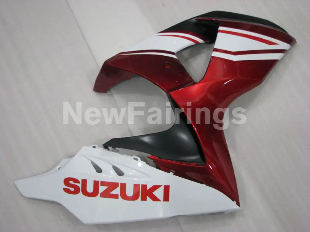Wine Red and White Factory Style - GSX-R1000 09-16 Fairing Kit
