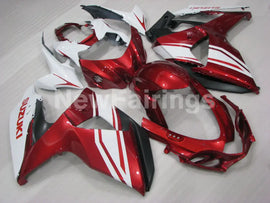 Wine Red and White Factory Style - GSX-R1000 09-16 Fairing Kit