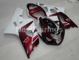 Wine Red and White Factory Style - GSX-R750 04-05 Fairing Kit