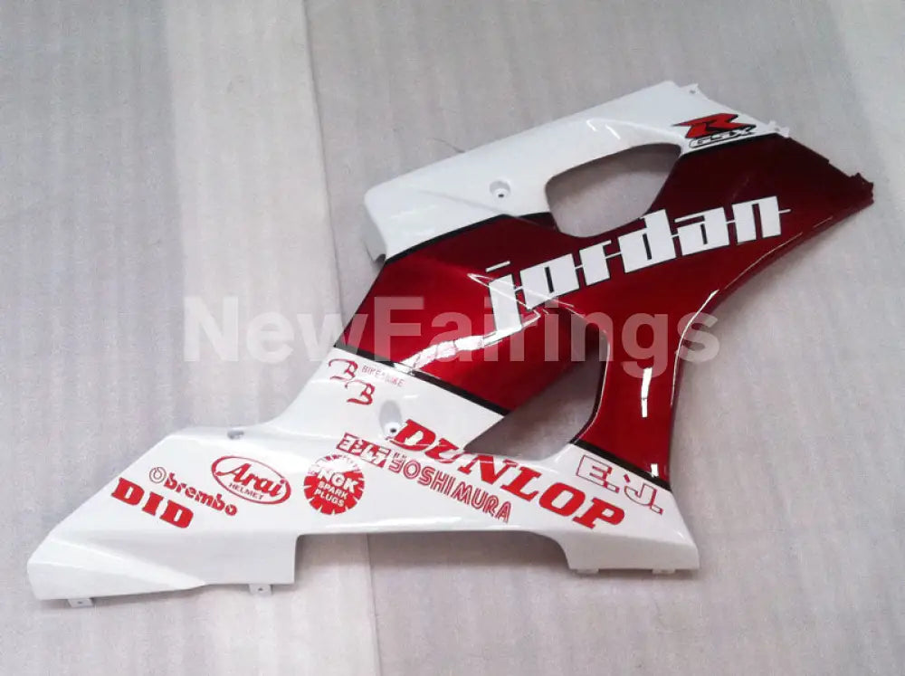 Wine Red and White Jordan - GSX-R1000 03-04 Fairing Kit