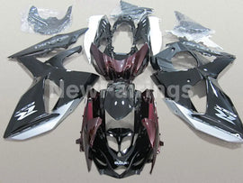 Wine Red Black and Silver Factory Style - GSX-R1000 09-16 Fairing Kit