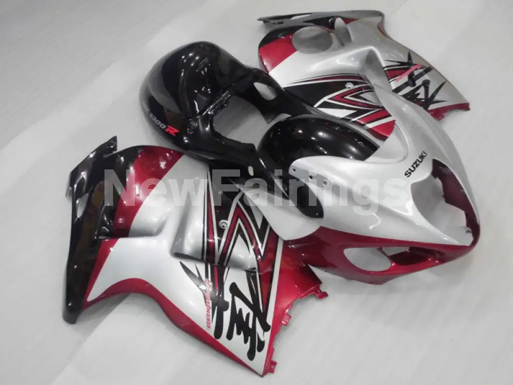 WIne Red Black and Silver Factory Style - GSX1300R Hayabusa 99-07 Fairing Kit