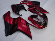 Cargar imagen en el visor de la galería, Wine Red and Black Factory Style - Ducati 848 07-11 Fairing Kit