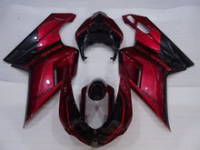 Cargar imagen en el visor de la galería, Wine Red and Black Factory Style - Ducati 848 07-11 Fairing Kit