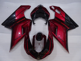 Wine Red and Black Factory Style - Ducati 848 07-11 Fairing Kit