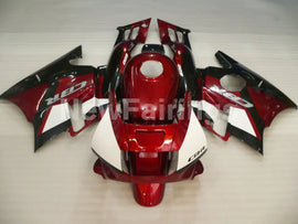 Wine Red and White Black Factory Style - CBR600 F2 91-94 Fairing Kit