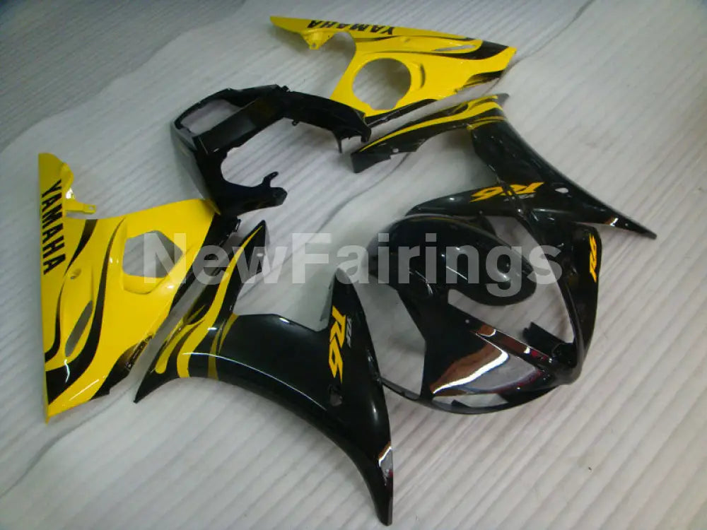 Yellow and Black Factory Style - YZF-R6 05 Fairing Kit