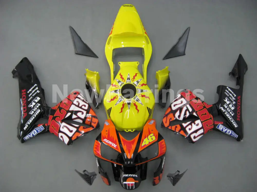 Yellow and Black Rossi - CBR600RR 03-04 Fairing Kit
