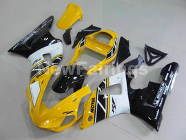 Yellow and Black White Factory Style - YZF-R1 00-01 Fairing Kit
