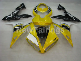 Yellow and Black White Factory Style - YZF-R1 04-06 Fairing Kit